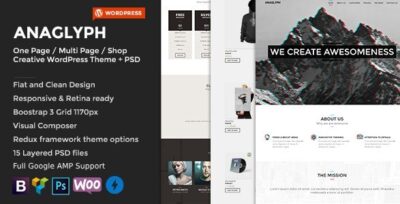 ANAGLYPH – One page / Multi Page WordPress Theme 4.1