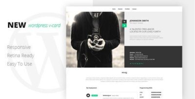 NEW Retina Ready WordPress Vcard Theme 1.0.1