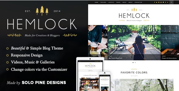 Hemlock – A Responsive WordPress Blog Theme 1.6