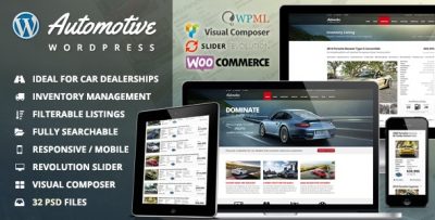 Automotive Car Dealership Business WordPress Theme 12.5