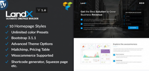 LandX - Multipurpose Wordpress Landing Page 1.9.4