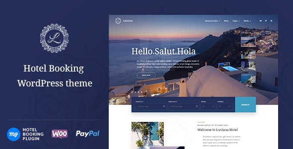 Hotel Booking WordPress Theme - Luviana 1.4.1 Hotel Booking WordPress Theme - Luviana 1.4.1
