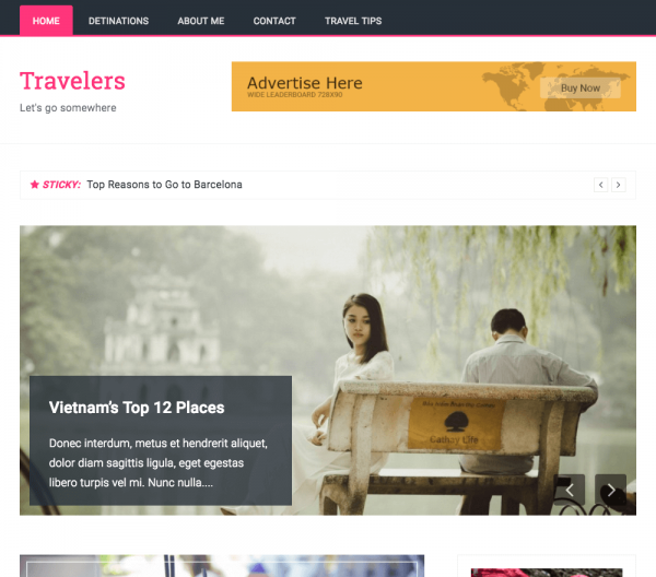 FameThemes Travelers Pro WordPress Theme 1.1.3