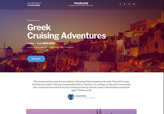 Elementorism Travelous Landing Page 1.0