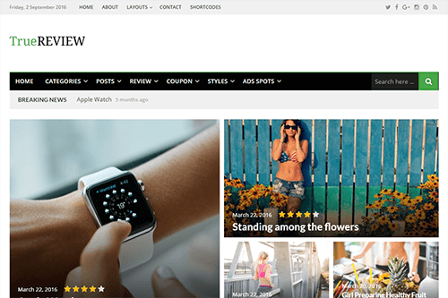 Theme Junkie TrueReview WordPress Theme 1.0.5