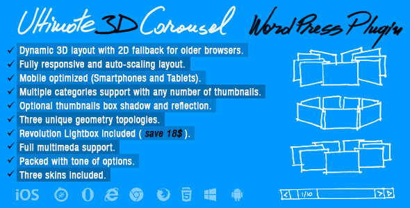 Ultimate 3D Carousel Wordpress Plugin 1.3
