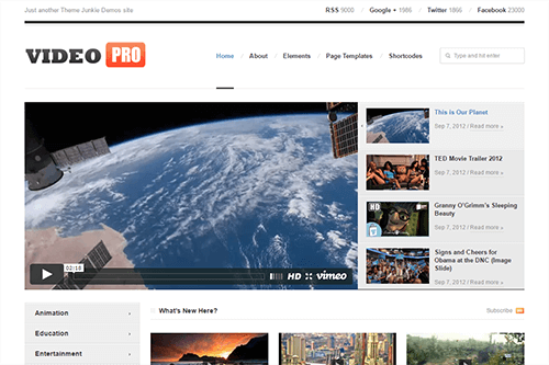 Theme Junkie VideoPro WordPress Theme 1.0.1