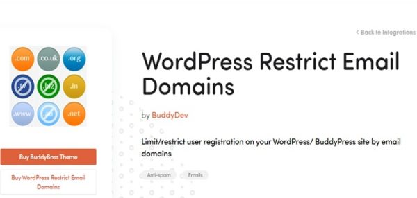 WordPress Restrict Email Domains  1.1.3