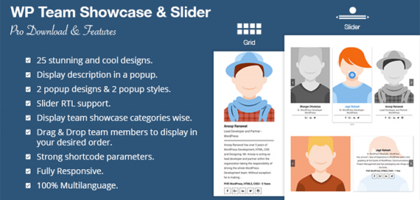 WP OnlineSupport WP Team Showcase and Slider Pro  1.5
